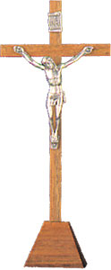Wood Standing Crucifix - 5 3/4 inch   (1116)
