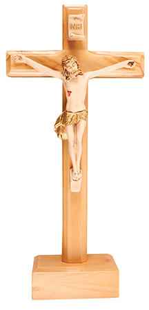 Olive Wood Standing Crucifix/7 1/2 inch   (11651)