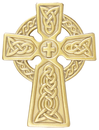 Resin Celtic Cross/Gold Finish   (12901)