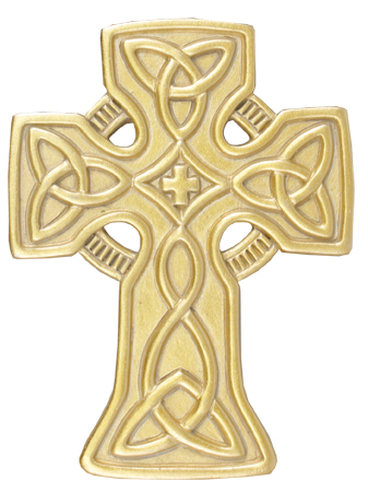 Resin Celtic Cross/Gold Finish   (12902)