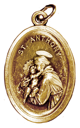 Brass Plated Medal Saint Anthony   (1522/ANT)