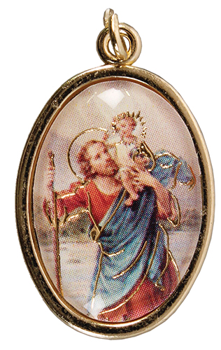 Medal/Gold Finish/St.Christopher Picture   (1580/CHR)