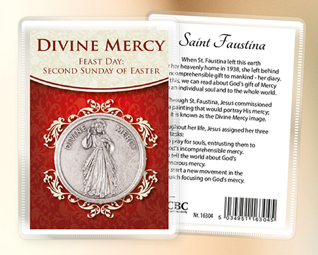 Metal Pocket Token/Leaflet/Divine Mercy   (16304)