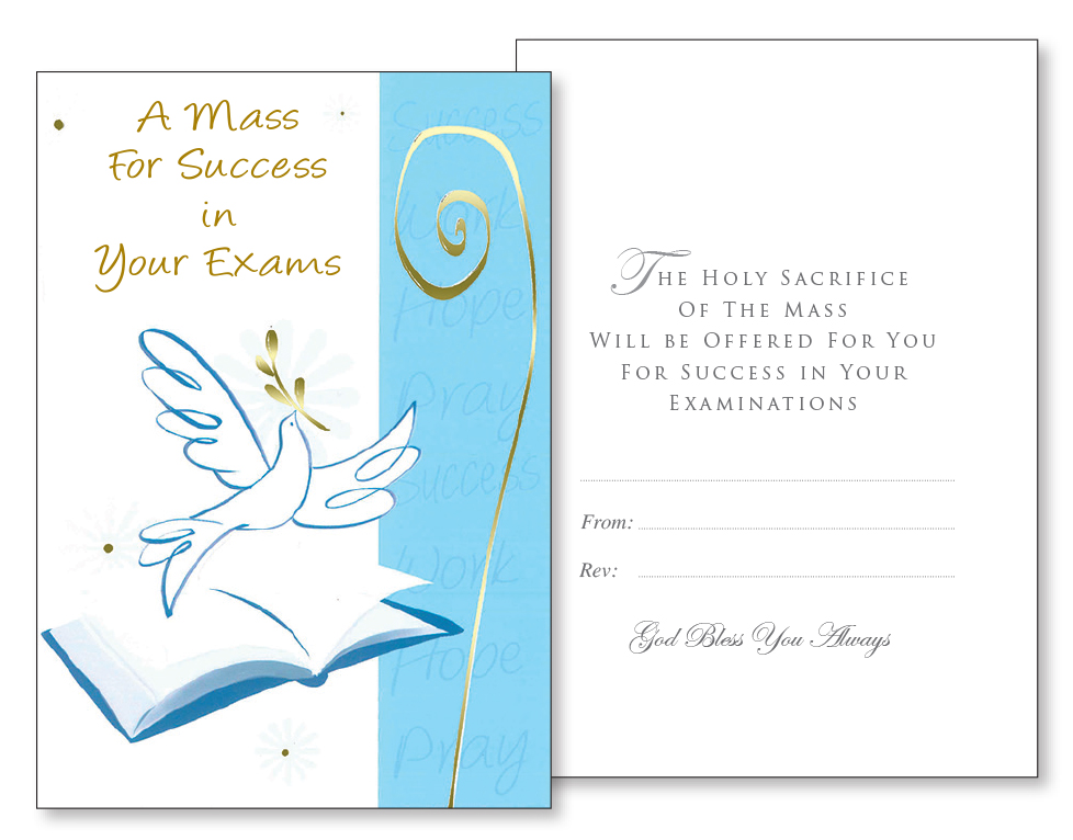 Card - Mass For Success in Your Exams   (20897)