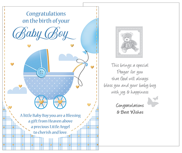 Card - Congratulations on the birth of your Baby Boy  (22656)