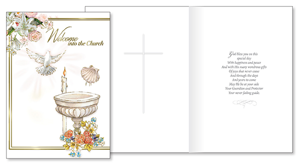 Card/Welcome into the Church with Insert   (22689)