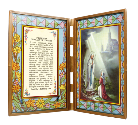 Glass Plaque/Lady Of Lourdes   (3200/LDS)