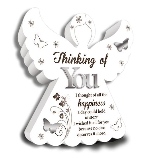 Wood Angel Plaque/Thinking of You   (33870)