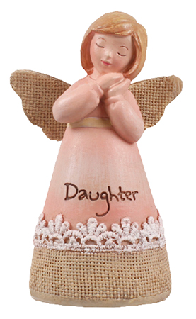 Resin 4 1/4 inch Message Angel/Daughter   (39352)