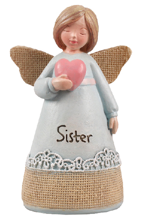 Resin 4 1/4 inch Message Angel/Sister   (39356)