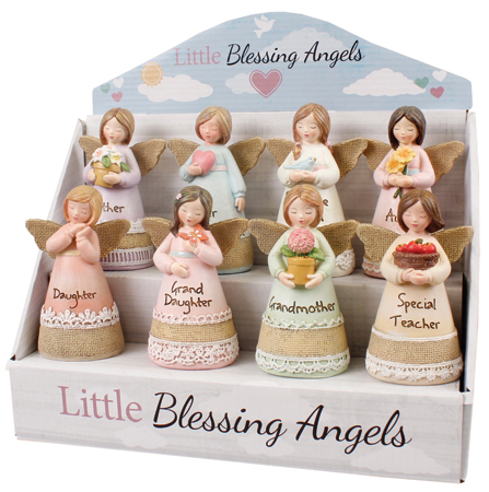 Resin 4 1/4 inch Message Angel/Display  Pack   (39360)