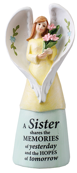 Resin 5 inch Message Angel/Sister  (39649)
