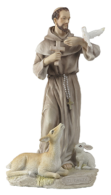Veronese Resin Statue 8 1/2 inch St.Francis   (52708)