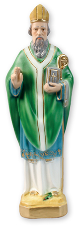 12 inch Plaster Statue/St.Patrick   (5576)