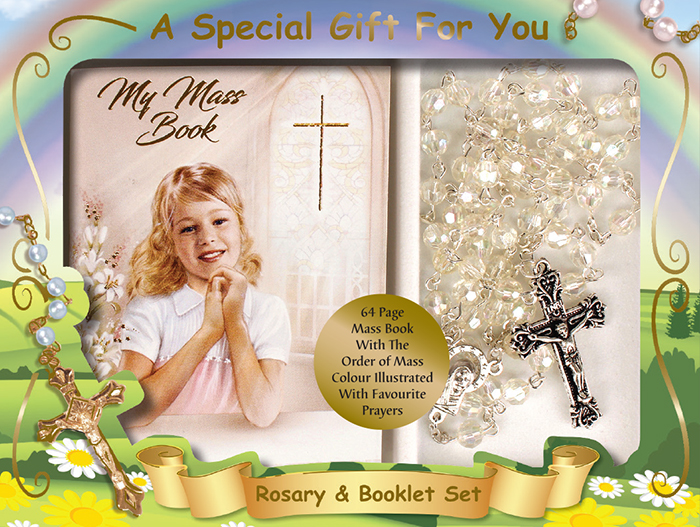 Acrylic Rosary/Crystal/Girl/My Mass Book   (60636)
