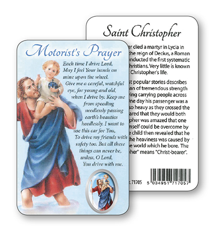 Prayer Card/Picture/Saint Christopher   (71705)