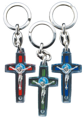 Acrylic Key Ring - Crucifix   (7405)