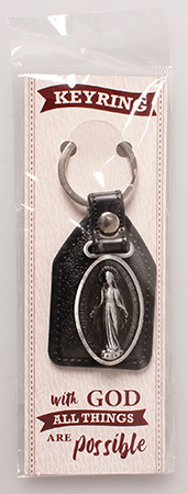 Faux Leather Key Ring/Miraculous   (74224)
