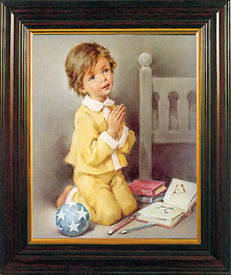 Framed Picture/Praying Boy   (83218)