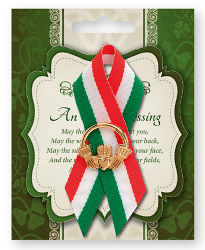St.Patrick's Day Ribbon/Claddagh   (85362)