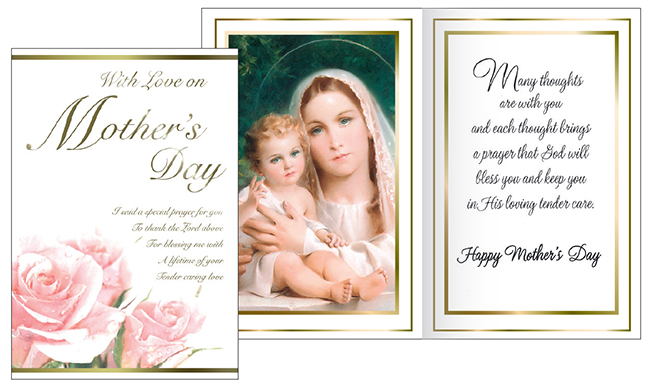 Mothers Day Card with Insert/Parchment   (8607)