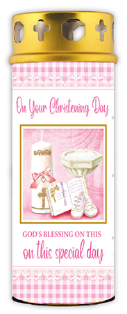 Candle/Christening - Baby Girl   (8636)