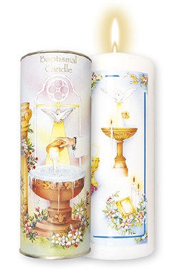 Boxed Baptismal Candle   (8724)