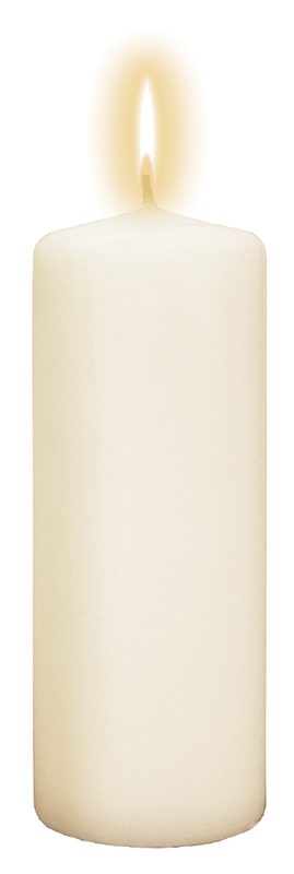 White Pillar Candle 2 1/4inch x 6 inch   (87311)