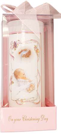 Christening Candle/Girl/6 inch Gift Boxed   (8744)