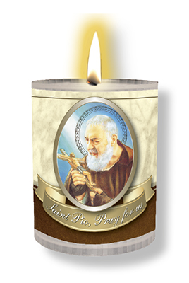 Votive Candle/24 Hour/Saint Pio   (87475)