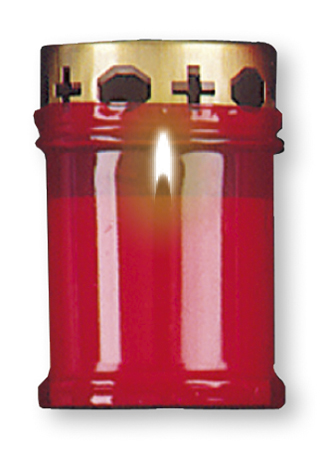 Candle - Memorial Light  4 3/4 Inch Red    (8752)