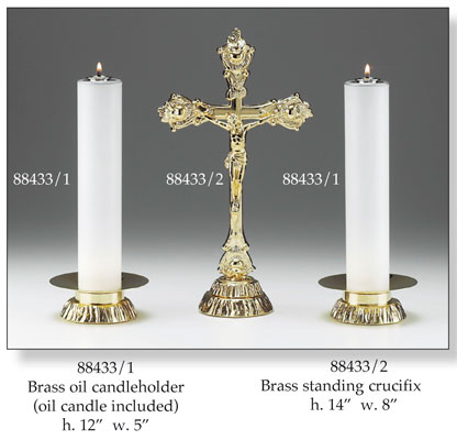 Brass Oil Candleholder Set   (88433/1)