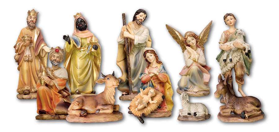 Nativity Set/Resin/11 Figures.4 1/2 inch   (89308)