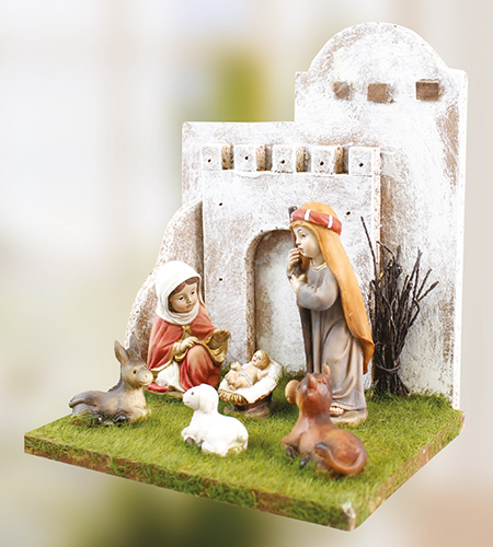 Resin Childrens Nativity Set/6 Figures 3 3/4 inch   (89924)
