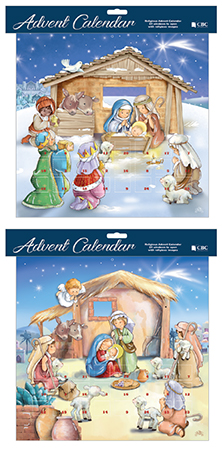 Advent Calendar/ 2 Designs with Glitter   (95023)