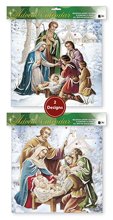 Advent Calendar/ 2 Designs with Glitter   (95039)