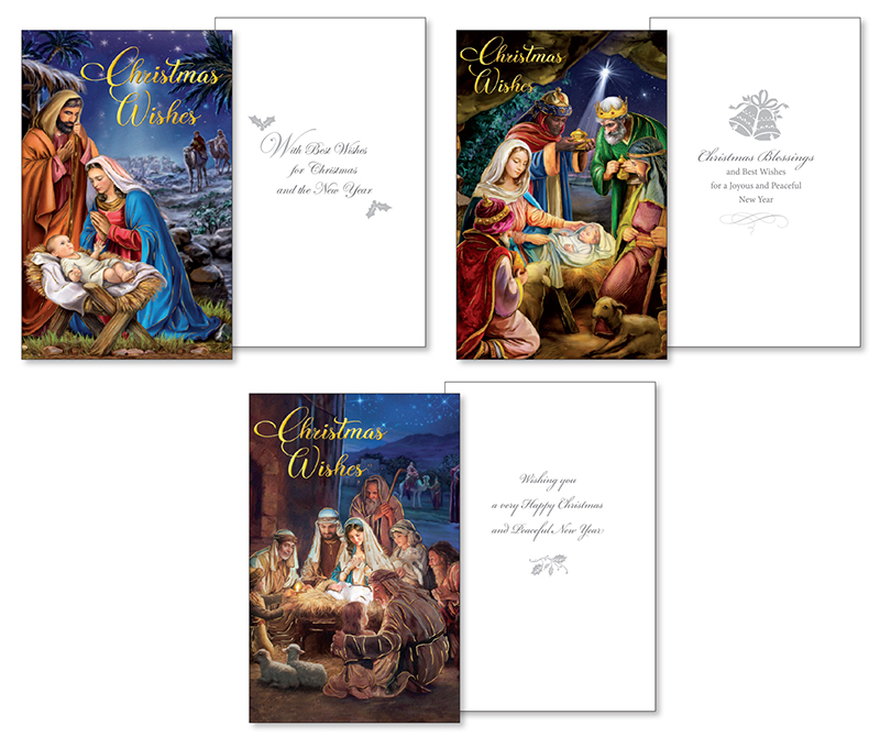 Christmas Card Packet/10 in/3 Designs   (97118)
