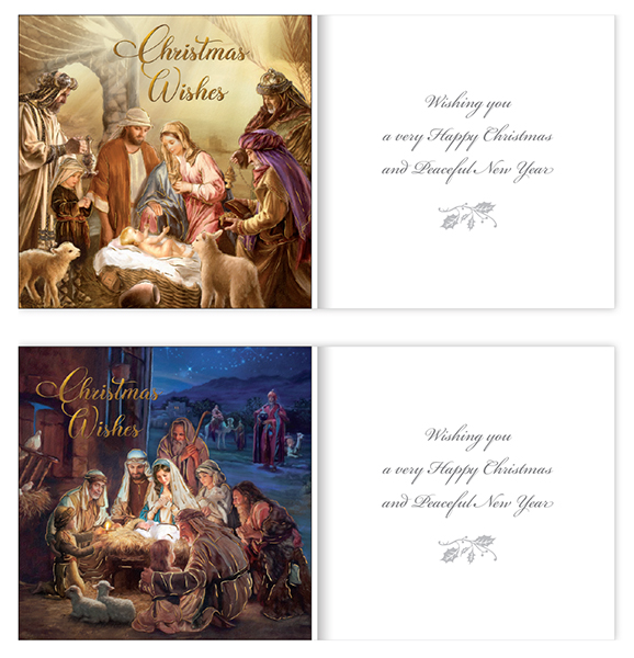 Christmas Card/Gold Foil - 2 Designs   (97235)