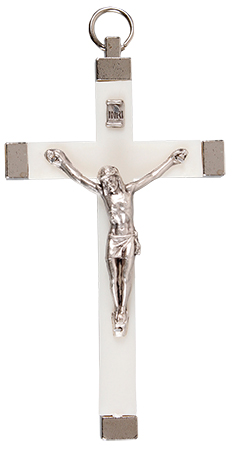 Crucifix 3 3/4 inch White   (992)
