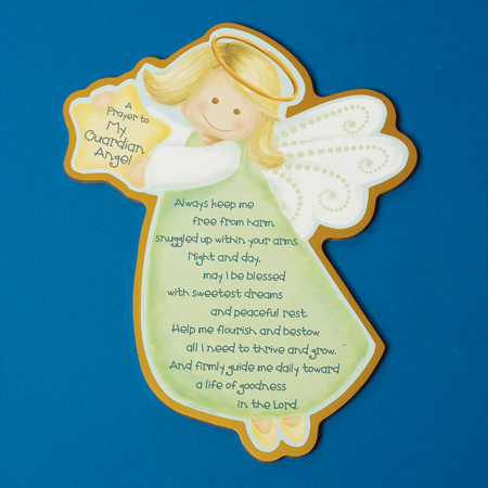 Wood Prayer Plaque/Guardian Angel   (AG56854)