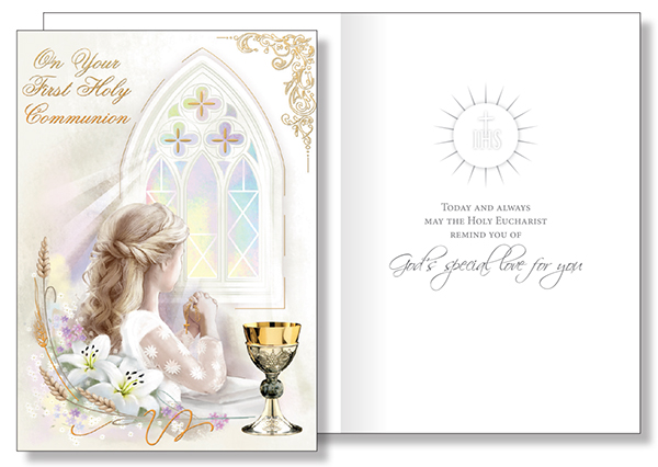 Communion Card/Girl   (C27104)