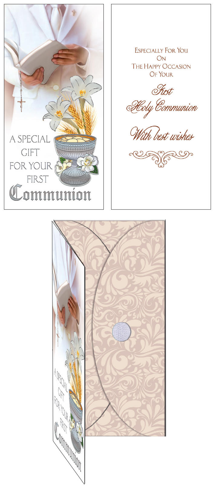 Communion Hand Crafted Boy - Gift Card   (C27753)