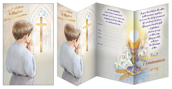 Communion Invite Card/Boy   (C27923)