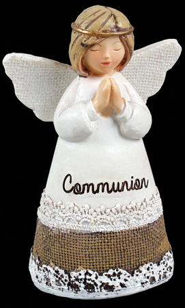 Resin 4 1/4 inch Message Angel/Communion   (C39301)