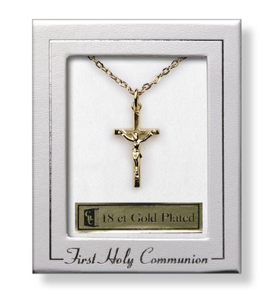 Communion Necklet/18 ct gold Plated/Crucifix   (C6861)