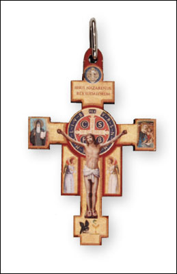 St.Benedict Wood Cross - 2 inch   (10175)
