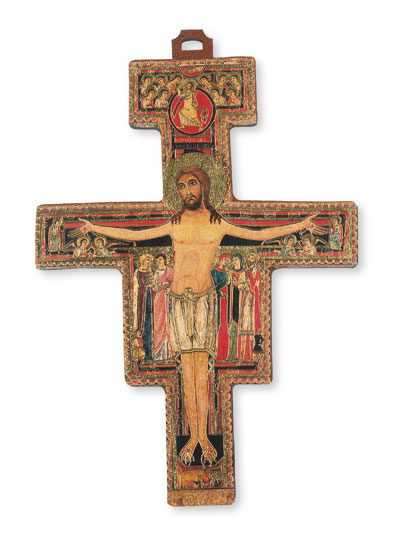 St. Francis Wood  Cross 8 1/4 inch-Laser Cut   (10183)