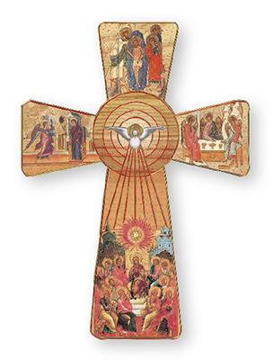 Holy Spirit Wood Cross 3 1/4 inch - Laser Cut   (10185)