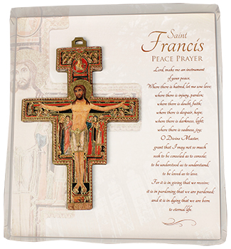 St. Francis Wood Cross 5 1/4 inch-Laser Cut   (10192)