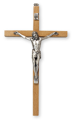 Beech Wood Crucifix 5 inch   (10571)